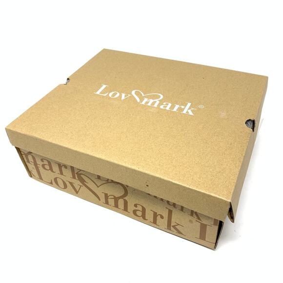 LovMark Sandal Women's Sz 8.5 Stellar Open Toe Heeled Faux Suede Ankle Strap Tan - Picture 2 of 9